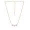 14K Plated Pendant Necklace With Austrian Cubic Zirconia With Extendable Chain - Image 4