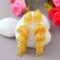 24KT Micron, 1 Gram gold Traditional 4 tier Umbrella Jhumka Earrings - Image 2