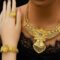 24k Gold Plated Choker Jewellery Set with Earrings, Ring, Bracelet and Cubic Zirconia CZ Stones - Image 2