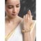 Gold Plated Goddess Laxmi Thick Synthetic Stone Studded Single Piece Openable Kada Bangle Antique Jewellery - Image 3
