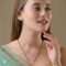 925 Sterling Silver Traditional Black Beaded Kala Mani Mangalsutra with Rose Gold for Women - Image 2