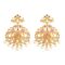 Antique Gold Plated Saroja Short Necklace Set with Peacock Design - Image 2