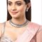 Antique Oxidised Silver Plated Traditional Temple Coin Red American Diamond Studded Necklace With Earrings - Image 2