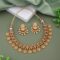 Traditional Pearl and Gold Plated Temple Jewellery Set - Image 2