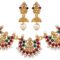 18k Gold Plated Traditional Temple Choker Necklace Wedding Party Stylish Jewellery Set - Image 3