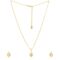 24kt Gold Plated Elegant Style Pendant and Matching Earring with Austrian Crystals - Image 3