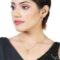 Estele Solitaire American Diamond Necklace Set With Chain For Girls and Women - Image 3