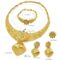 24k Gold Plated Choker Jewellery Set with Earrings, Ring, Bracelet and Cubic Zirconia CZ Stones - Image 3