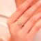 925 Sterling Silver Solitaire Gold Plated Brilliant Cubic Zirconia Ring for Women - Image 3