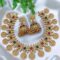 Traditional Pearl and Gold Plated Temple Jewellery Set - Image 3