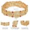 Gold Plated Goddess Laxmi Thick Synthetic Stone Studded Single Piece Openable Kada Bangle Antique Jewellery - Image 2