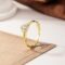 Gold Plated 925 Sterling Silver Zircon Flower Adjustable Ring For Women & Girls - Image 4