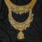 Gold-Plated Bridal Jewelry Set, Traditional Floral Design Necklace, Earrings, Maang Tikka - Image 4