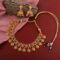 Traditional Pearl and Gold Plated Temple Jewellery Set - Image 4