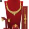24k Gold Plated Choker Jewellery Set - Earrings, Ring & Bracelet Gold Necklace Set - Image 4