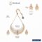 Gold Plated White & Red American Diamond Studded With Drop Pearl Beaded Jewellery Set - Image 5