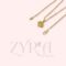 1 Gram Micro Gold Plated Heart Necklace Chain and Sleek Pendant Locket with Zircon Stones - Image 6
